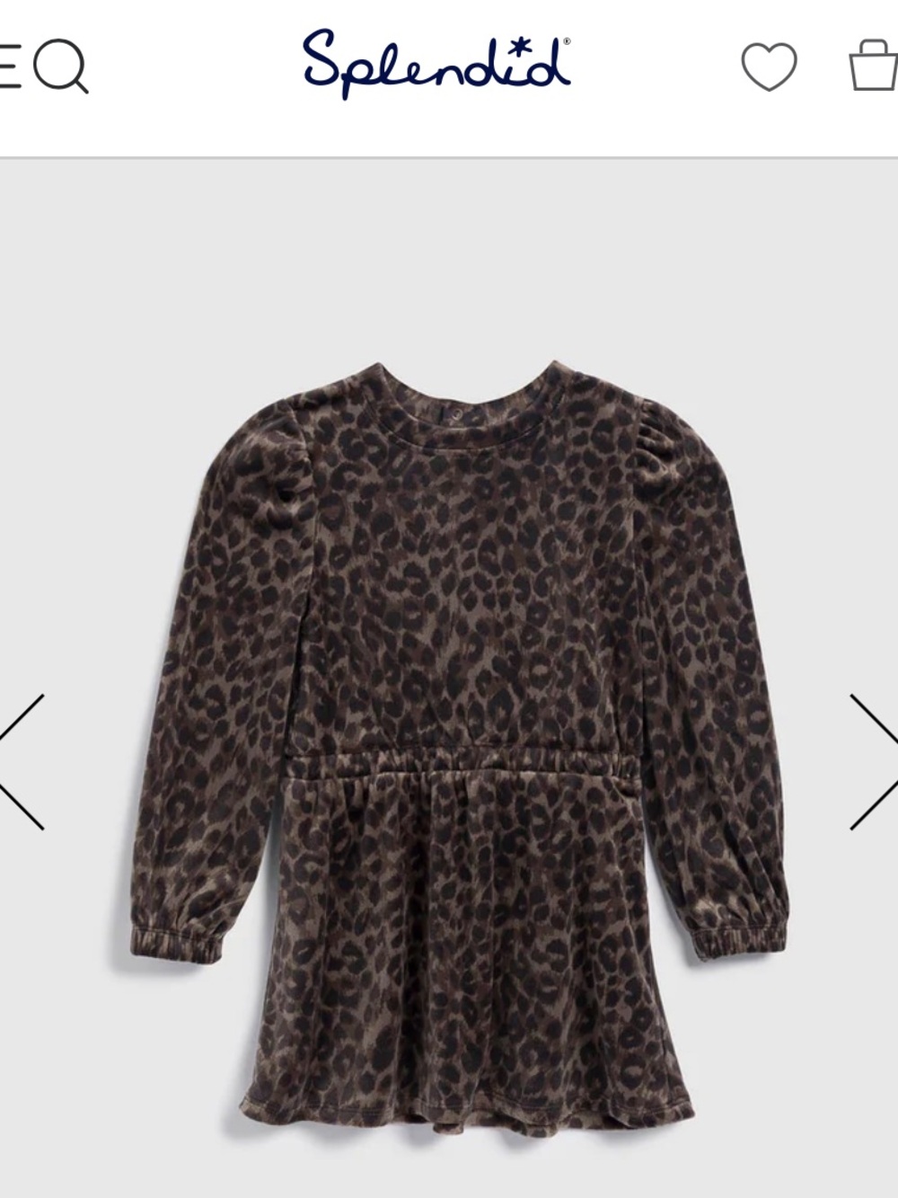 Splendid Brown and Black Cheetah-Print Dress size 4